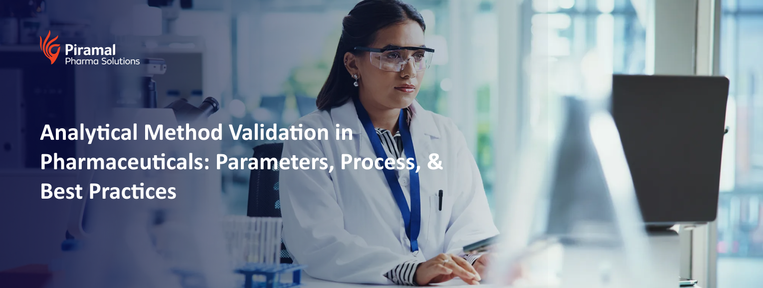 Scientist performing analytical method validation in a pharmaceutical laboratory