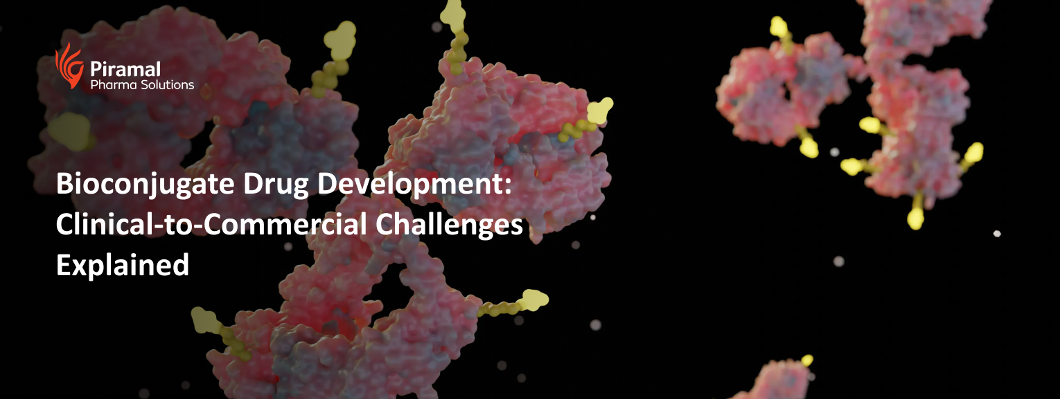 Antibody-drug conjugate illustrating bioconjugate drug development from clinical to commercial scale