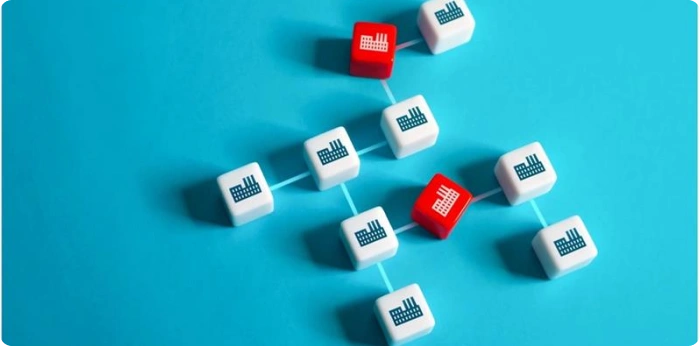 Supply chain network connecting pharmaceutical manufacturing operations