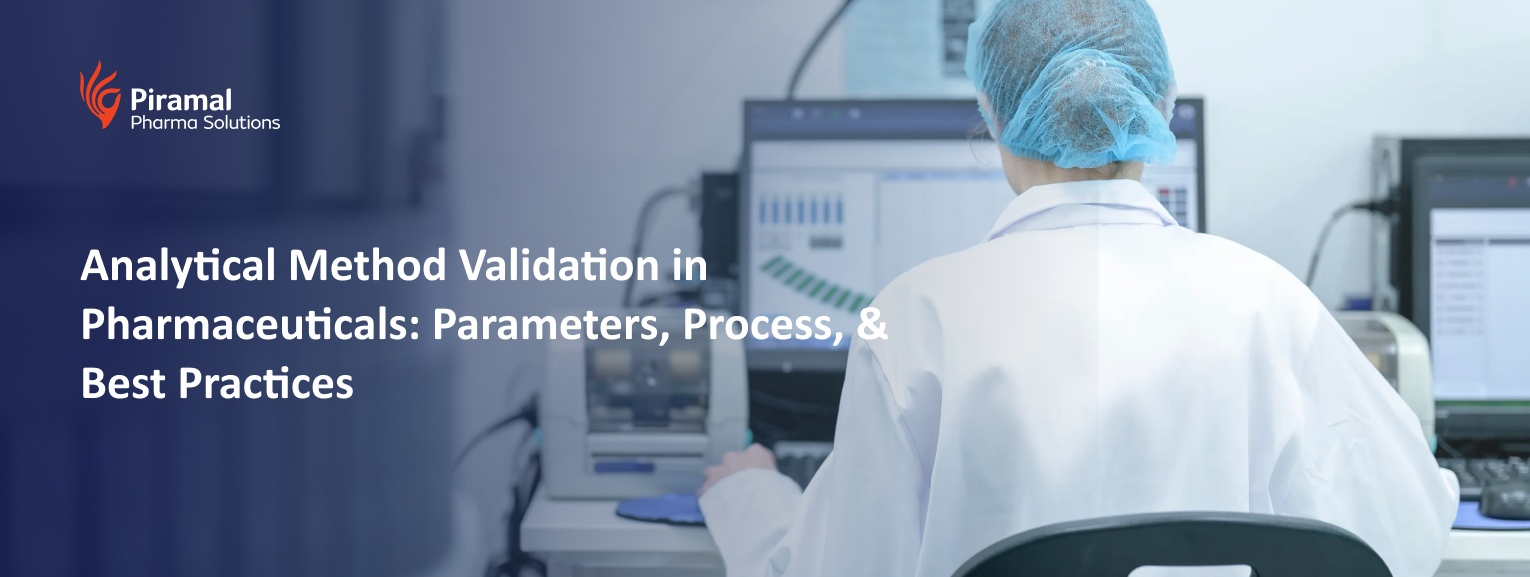 Scientist performing analytical method validation in a pharmaceutical laboratory