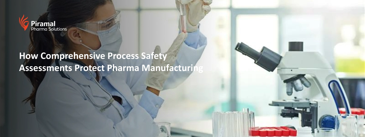Scientist performing laboratory testing for pharmaceutical process safety assessment and manufacturing quality control