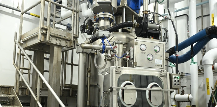 Drug manufacturing equipment in pharmaceutical facility