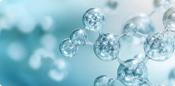 3D molecular structure representing peptides and proteins used in biologics and pharmaceutical drug development