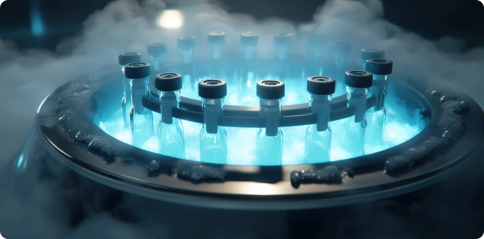 Cryogenic reactor with vials under ultra-low temperature conditions for pharmaceutical chemistry scale-up and controlled reactions