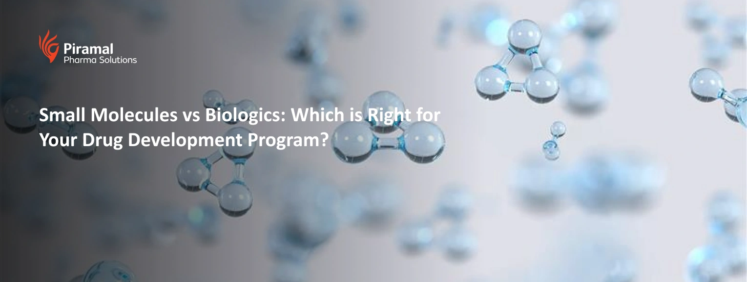 3D molecular structures representing small molecules and biologics in drug development