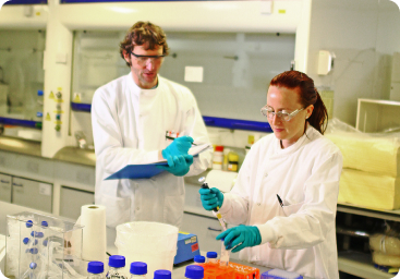 working in lab on adc dosage