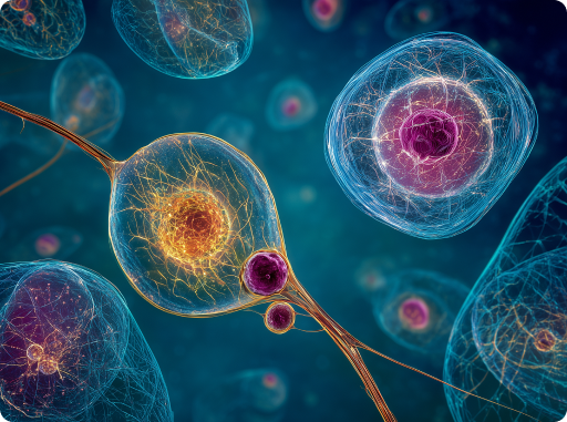 High-Detail Cross-Section of Cellular Structures and Nuclei