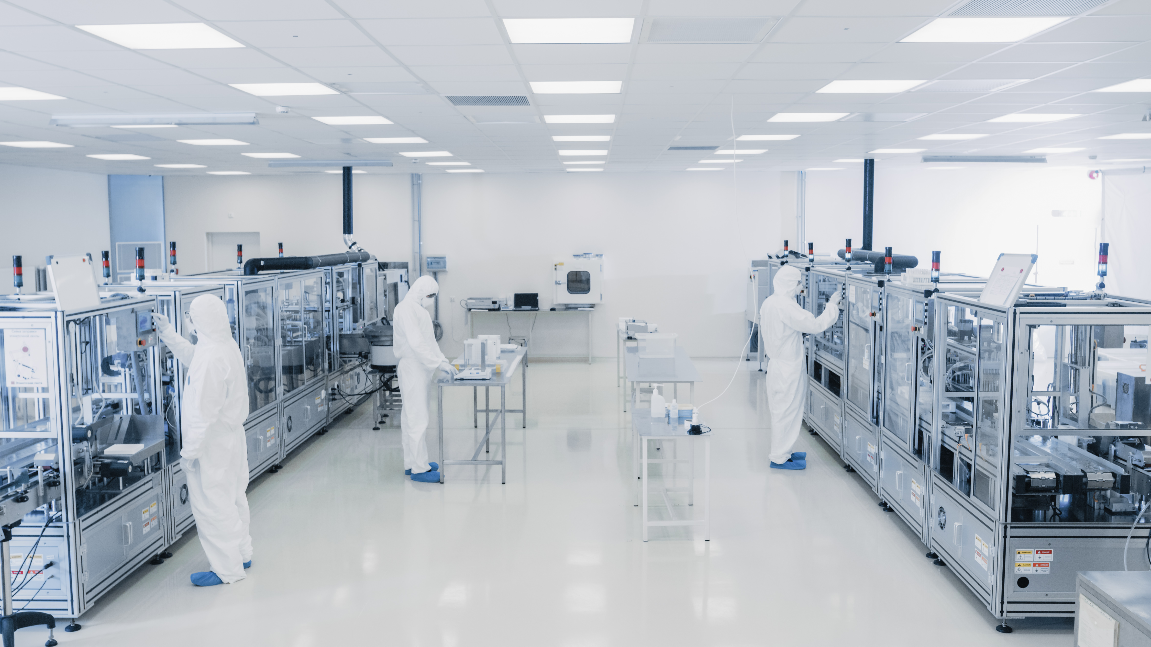 Scientists in Protective Cover doing research