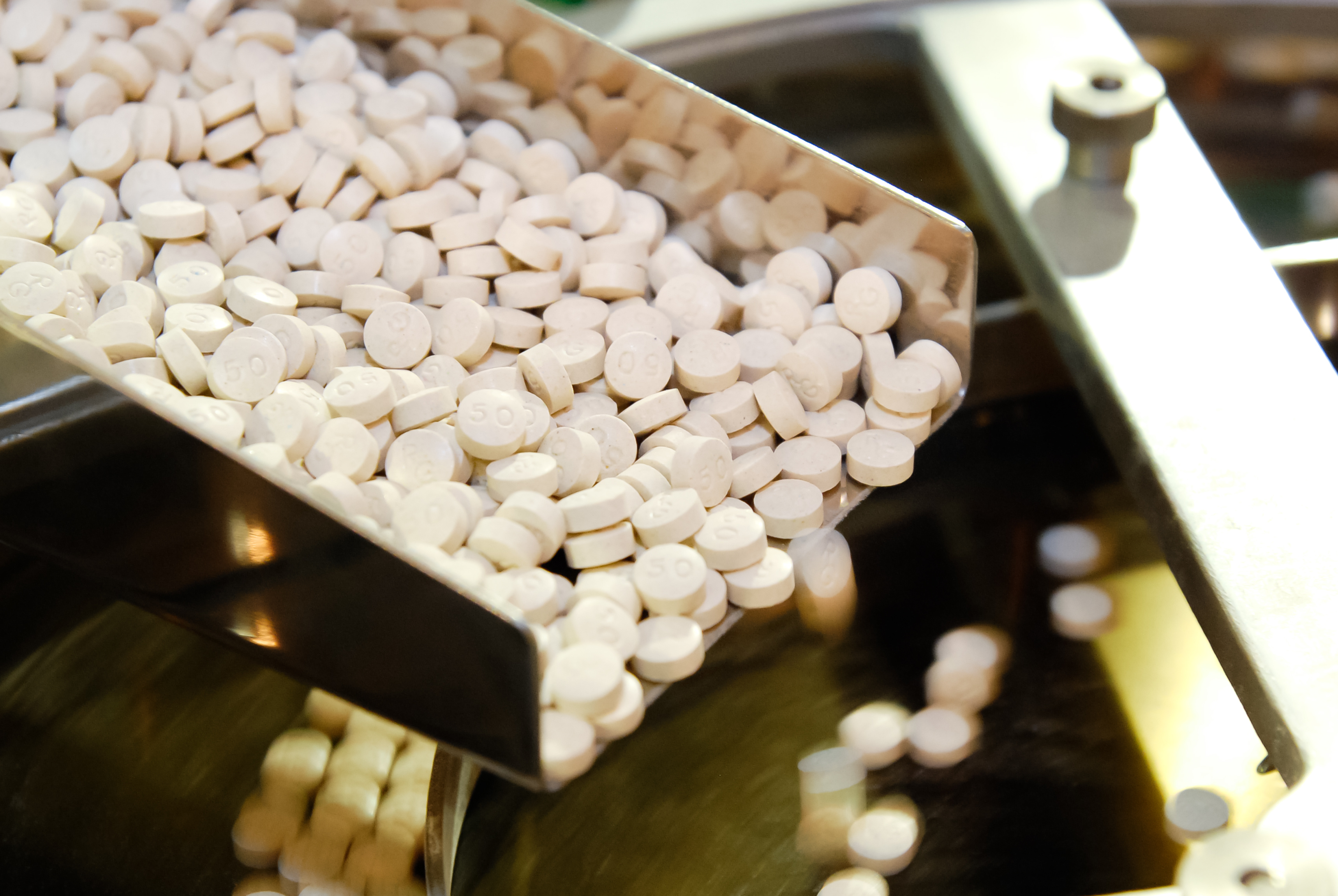 Medicine tablets pill production in the rails